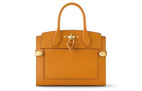 LOUIS VUITTON Steamer Cow Leather Small Box Shoulder Bag, Crossbody Bag, Handbag Small Women's Orange