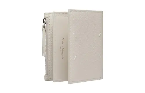 Maison Margiela Calfskin Card Holder Wallet Women's Gray