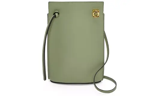 LOEWE Cow Leather Handbag, Shoulder Bag, Crossbody Bag Regular Women's Fragrant Gray Green
