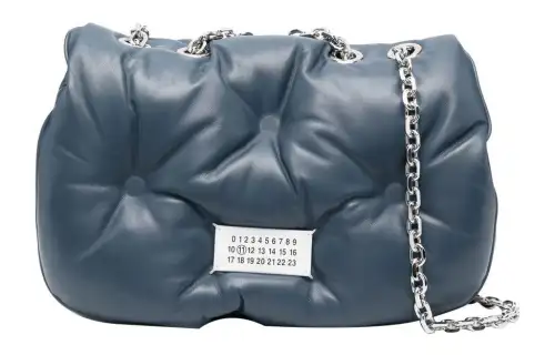 Maison Margiela Calfskin Portable Crossbody Bag, Shoulder Bag Women's Dark Blue