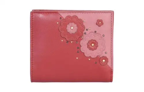 Bottega Veneta Leather Wallet Women's Red