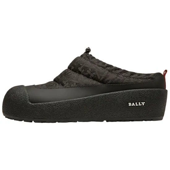 BALLY Rubber Sole Quiet Wrap-toe Slippers Women's Black