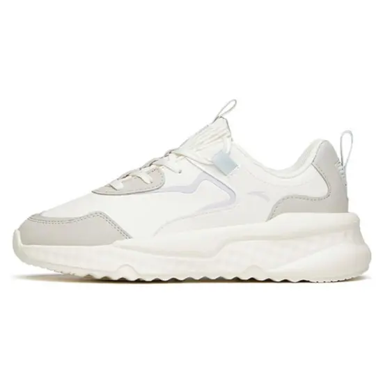 ANTA Life Collection Casual Shoes Women's Low-Top Ivory White/Light Gray/Misty Purple