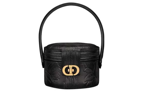 DIOR Cow Leather Eveningwear Handbag Regular Women's Black