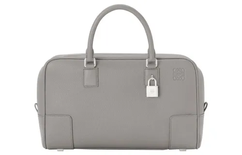 LOEWE Amazona Soft Grain Calfskin Shoulder Bag, Crossbody Bag, Handbag Women's Pearl Gray