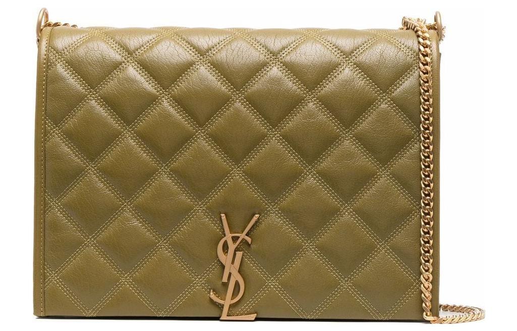 SAINT LAURENT BECKY Lambskin Portable Crossbody Bag, Shoulder Bag Small Women's Army Green