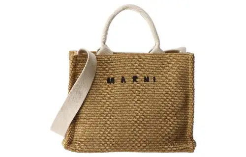 MARNI Cow Leather Tote Bag, Shopping Bag, Shoulder Bag, Handbag Small Women's Brown