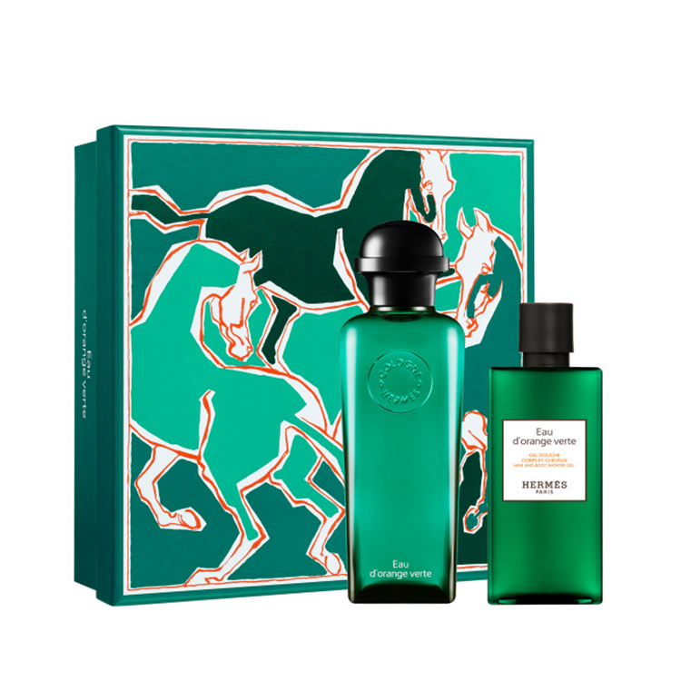 HERMES Orange Green Spring Fragrance Sets Men's