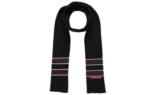 PRADA Knit Scarves Men's Black