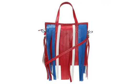Balenciaga Leather Tote Bag, Shopping Bag, Shoulder Bag, Crossbody Bag, Handbag Large Women's Red/Blue/White