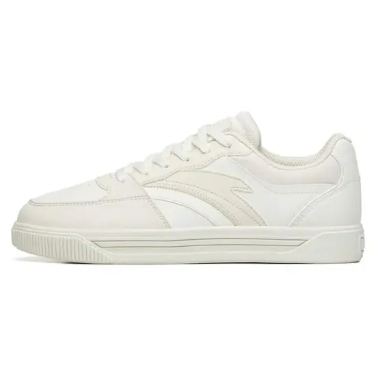 ANTA Skateboard Shoes Women's Low-Top Ivory White/Muddy Sand Gray