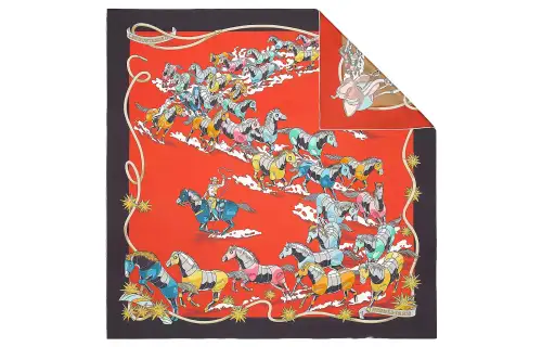 HERMES Scarves Women's Red