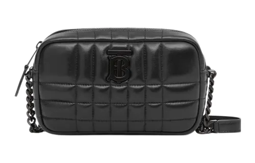 Burberry Lola Bag Lambskin With Leather Detail Camera Bag, Crossbody Bag, Shoulder Bag Women's Black