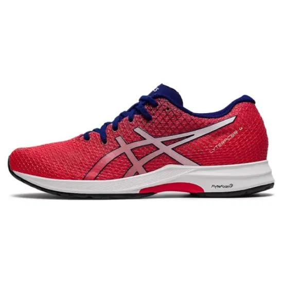 Asics Lyteracer 4 Running Shoes Women's Low-Top Red White