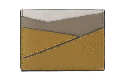 LOEWE Puzzle Collection Cow Leather Card Holder Card Holder Women's Laurel Green
