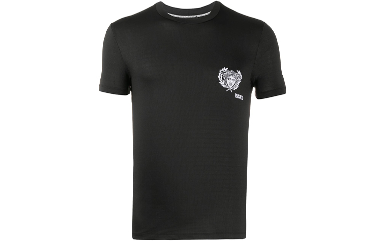 Мужская футболка Versace Medusa Logo (черная)