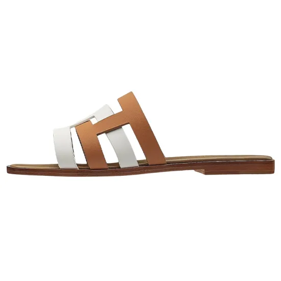 HERMES Amore Slide Slippers Women's Brown