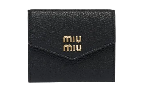 MIU MIU Leather Card Holder Small Women's Black