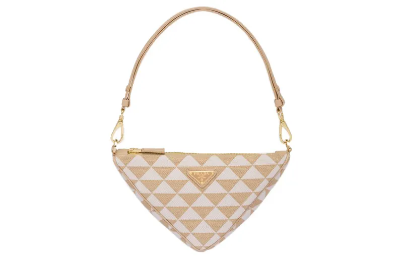 PRADA Fabric With Leather Shoulder Bag, Handbag, Shoulder Bag Mini Women's
