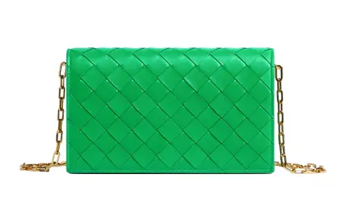 Bottega Veneta Calfskin Shoulder Bag, Crossbody Bag Mini Women's Green