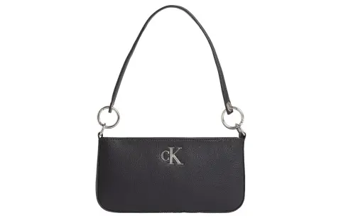CALVIN KLEIN Blended Material Shoulder Bag Women's Black