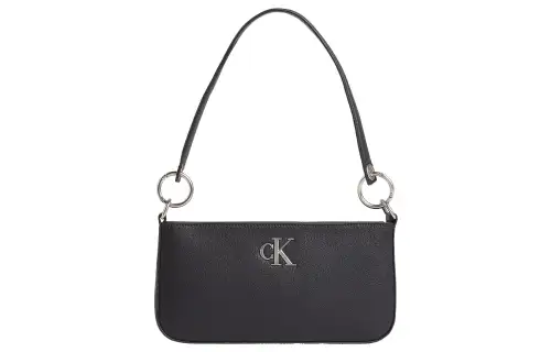 CALVIN KLEIN Blended Material Shoulder Bag Women's Black