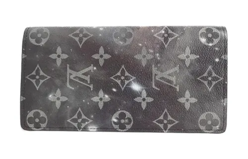 LOUIS VUITTON Brazza Wallet Monogram Galaxy Black Multicolor