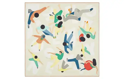 HERMES Kelly Silk Scarf Women's Multicolor