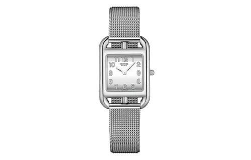 HERMES Cape Cod Wrist Watches Quartz Movement Stainless Steel Strap Silver Dial Women's 30m Water Resistant