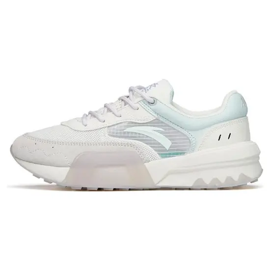 ANTA Casual Shoes Women's Low-Top Ivory White/Ice Pink Blue