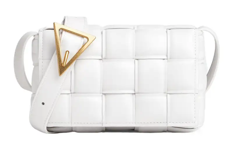 Bottega Veneta CASSETTE Sheepskin Pillow Bag, Tofu Bag, Shoulder Bag, Crossbody Bag Small Women's White