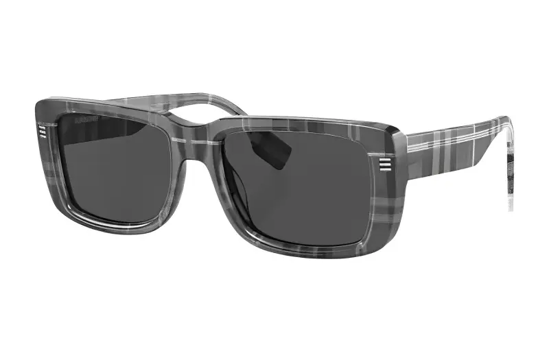Burberry Plate Frame Rectangular Sunglasses Men's