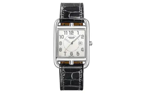 HERMES Cape Cod Wrist Watches Quartz Movement Crocodile Leather Strap White Dial Women's ['50', 149262]m Waterproof