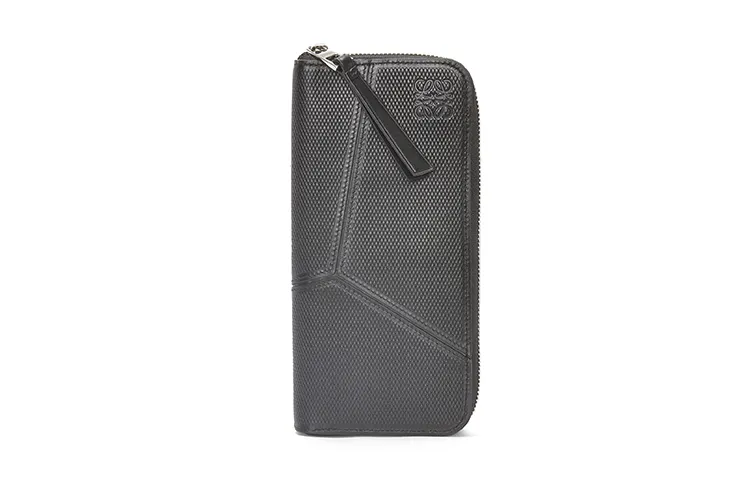 LOEWE Puzzle Calfskin Wallet Men's Black