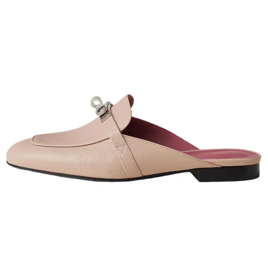 HERMES Oz Wrap-toe Slippers Women's Nude