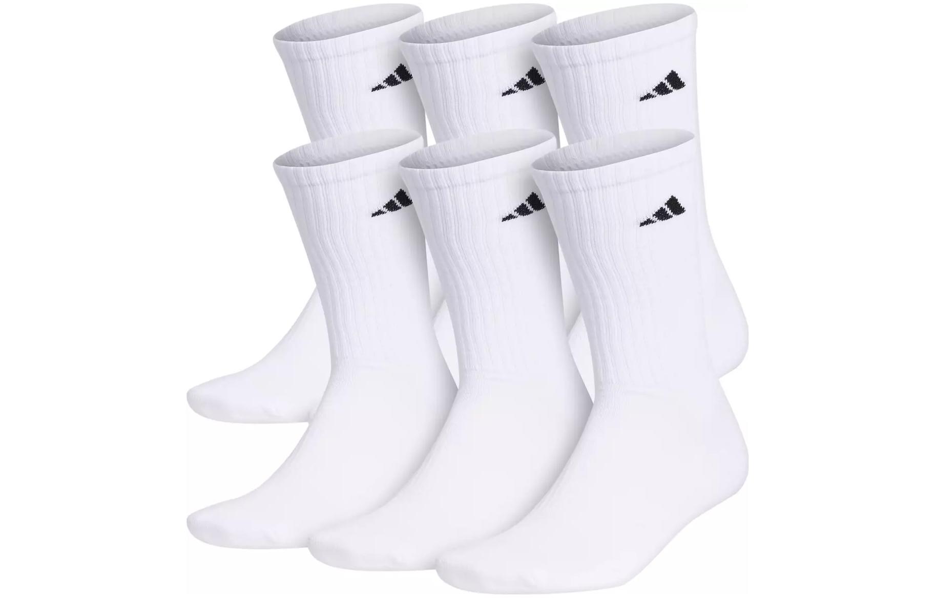 Adidas Free Shipping With AdiClub Athletic Cushioned Crew 6 Pairs