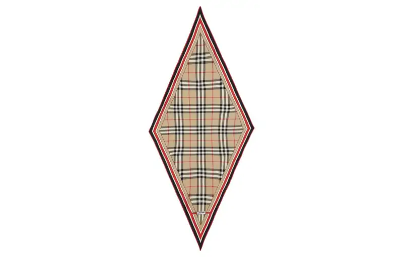 Burberry Checked Diamond-Shape Scarf