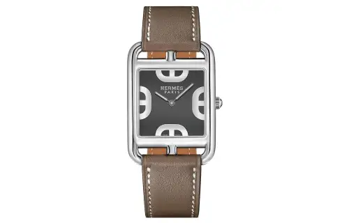 HERMES Cape Cod Wrist Watches Quartz Movement Gray Dial Women's 30m Water Resistant