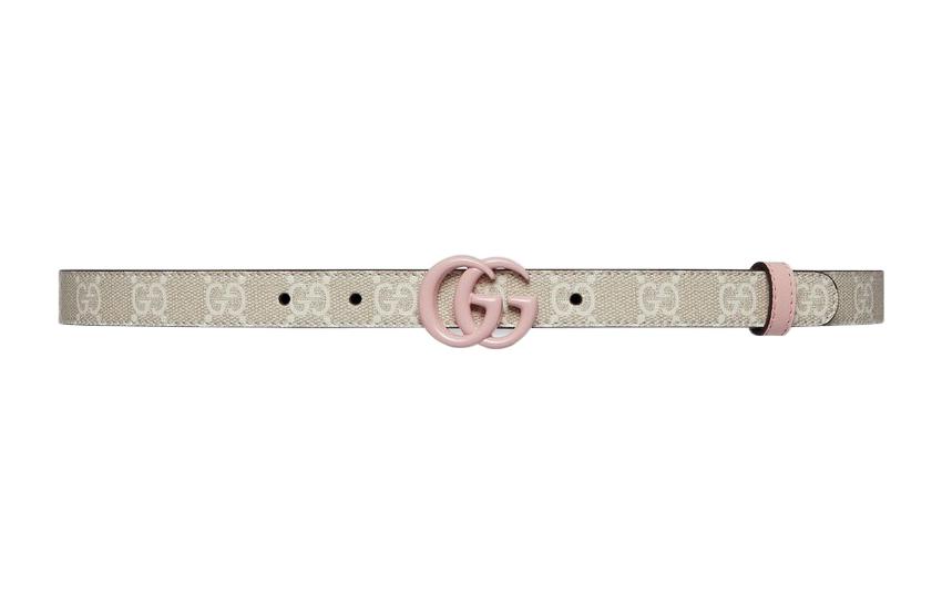Женский ремень Gucci GG Canvas Belt (бежевый)