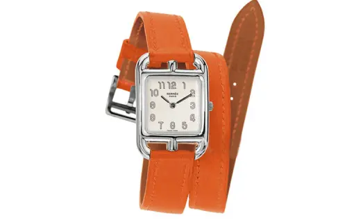 HERMES Cape Cod Wrist Watches Quartz Movement White Dial Women's 30m Water Resistant
