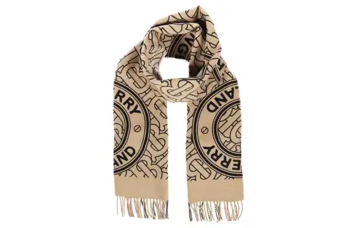 Burberry Checked Fringed Scarf