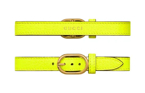 GUCCI Diana Leather Bag Straps Women's Yellow