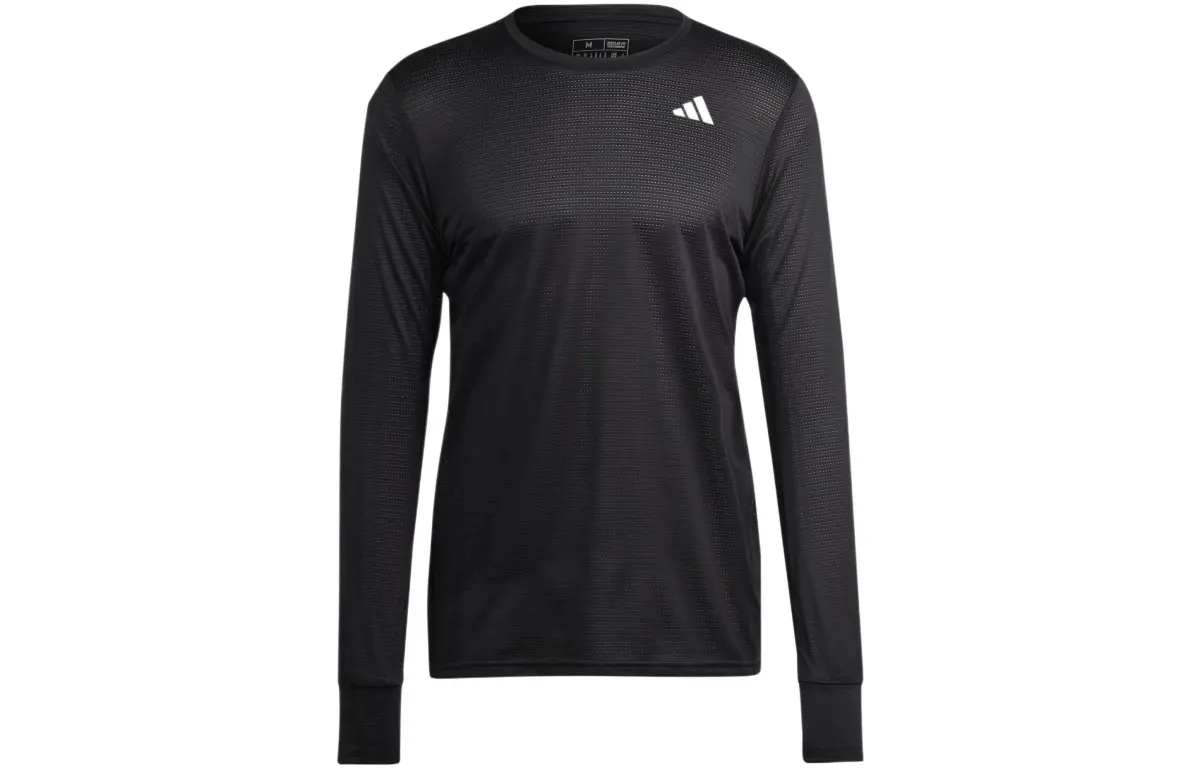 Adidas T-Shirts Men's Black Crew Neck Moderate Straight Fit