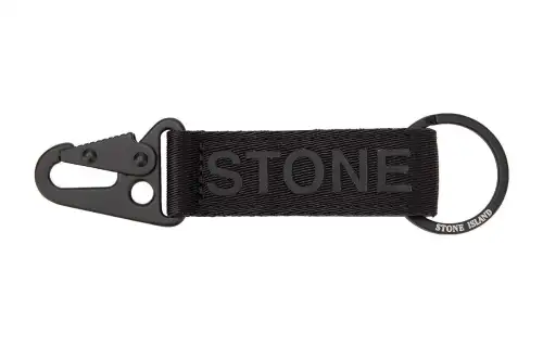 STONE ISLAND Rubber Keychain Bag Accessory Men's Black