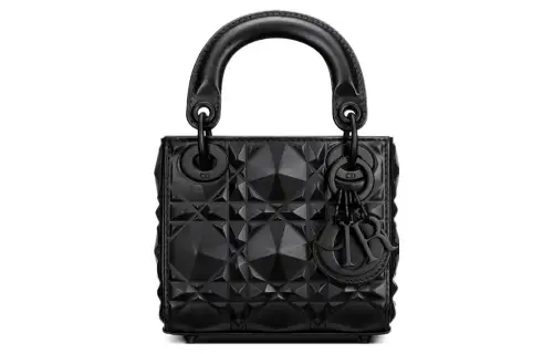 DIOR Lady Dior Cow Leather Handbag Shoulder Bag, Crossbody Bag, Handbag Extra Mini Women's Black