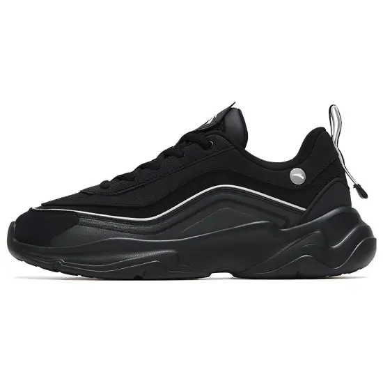 Anta Bai Wei Anti-Slip And Wear-Resistant Rebound Height Increasing Low-Top Sports Casual Shoes Women's Black