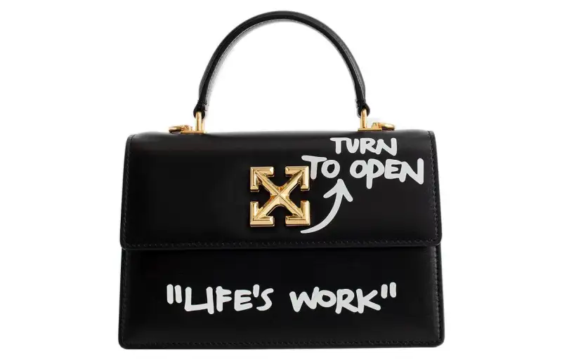 OFF-WHITE Jitney 1.4 Leather Tote Bag
