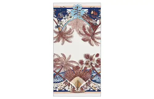 HERMES Aloha Silk Scarf Women's Multicolor