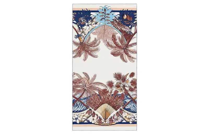 HERMES Aloha Silk Scarf Women's Multicolor