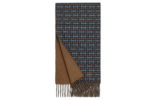 HERMES Plush Yarn Towel Unisex Brown